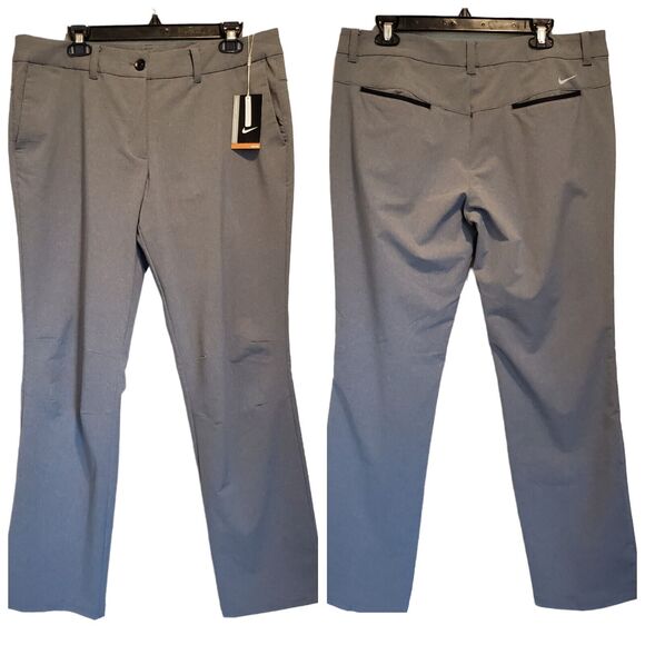 Nike Dri-FIT Golf Stretch Pants Trousers Black DH1286-010 Women's SZ 14 - Picture 1 of 12